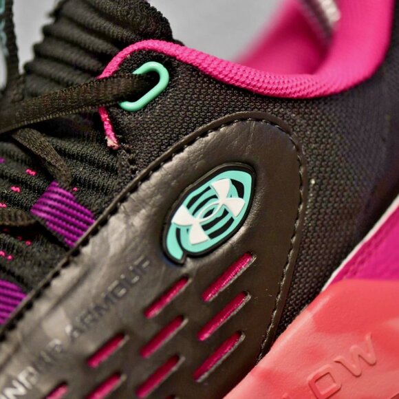 New! Size: 7 Women | Under Armour Flow Breakthru 5 | Black Andromeda Purple - Picture 16 of 16